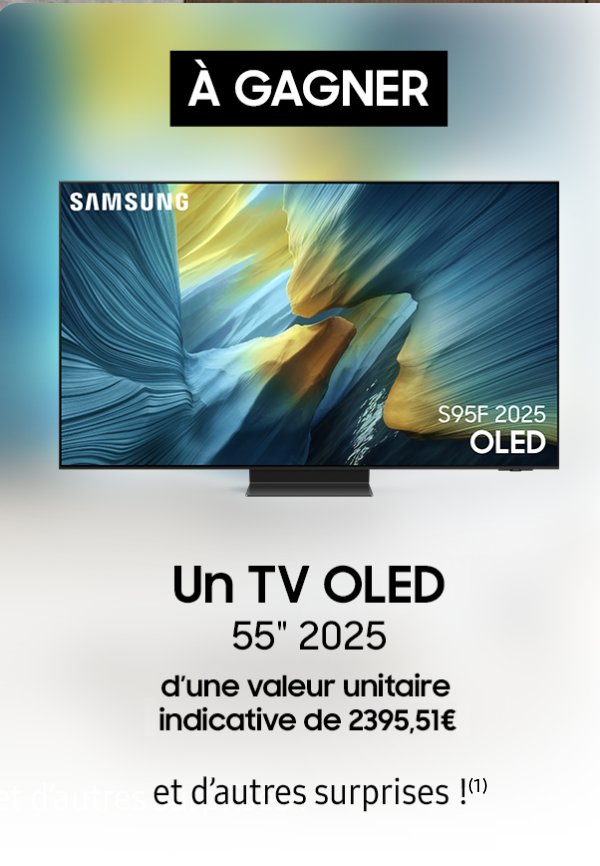 Illustration — 1 téléviseur Samsung Oled 55 S95F