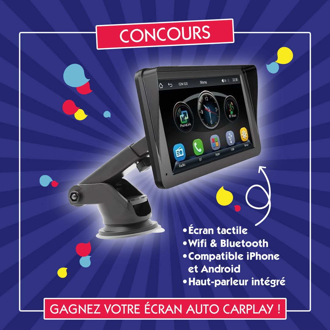 Illustration — Un écran auto CarPlay